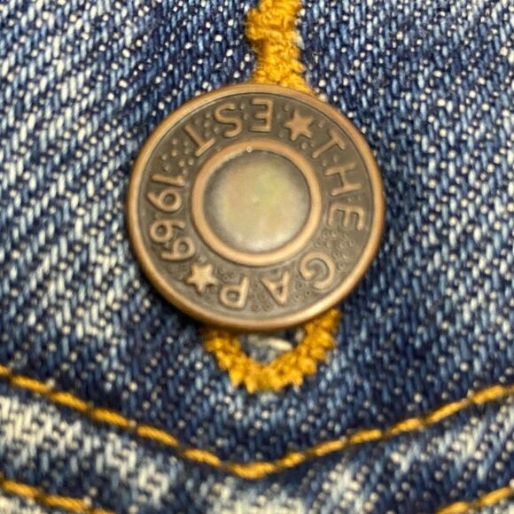 Vintage GAP USA American Flag Star Denim Jacket - Picture 7 of 13